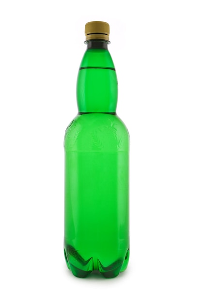 Green bottle isolated