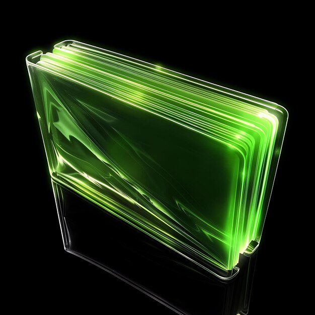 a green box with a green light on it