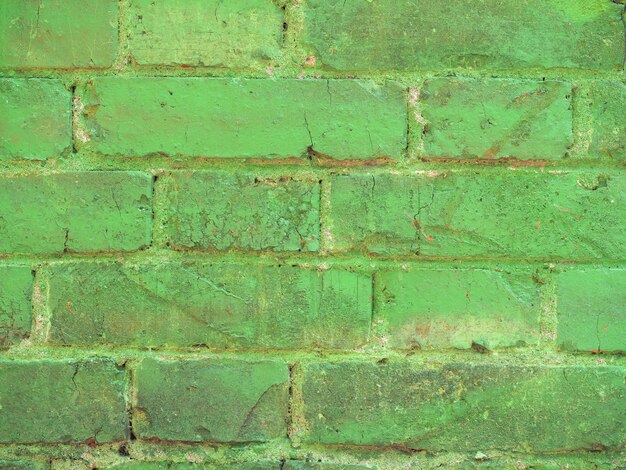 Green brick wall background