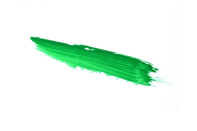 Green brush stroke on grunge background