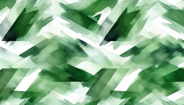 Photo green brush stroke patterns generative ai