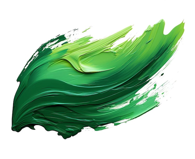 A green brushstroke of paint