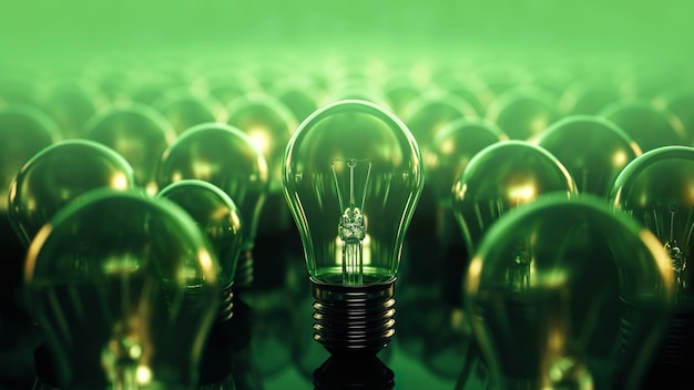 Зелёные лампочки Защита окружающей среды Возобновляемые устойчивые источники энергии День Земли сбережения энергии