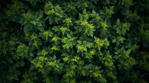 Green bushes top view background