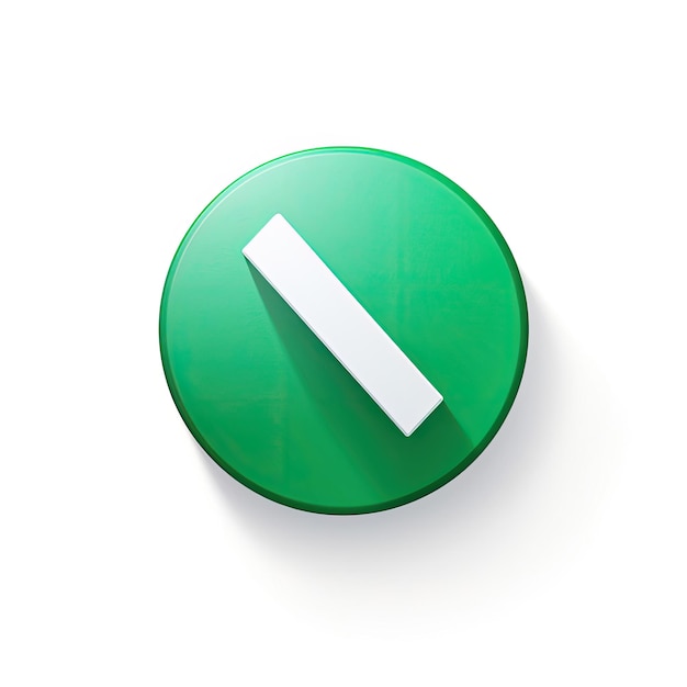 Photo a green button with a white arrow pointing to the right