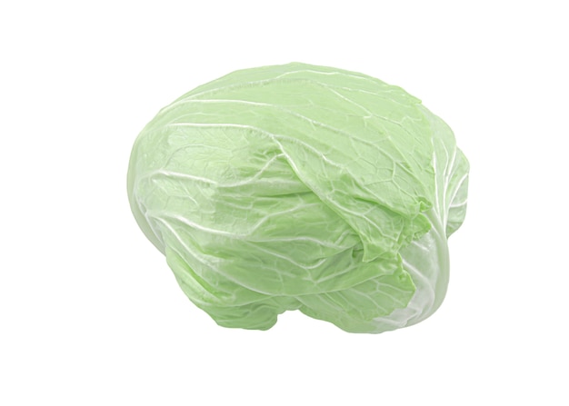 Green cabbage isolated on white background