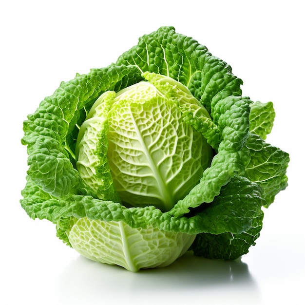 A green cabbage with the word cabbage on it