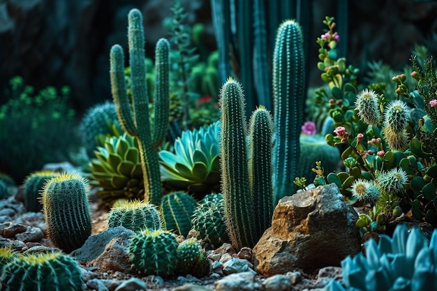 Green Cactus Elegance for Decor