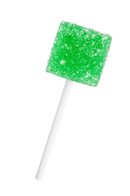 Green candy isolated