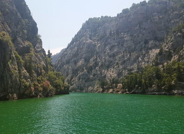 Green Canyon meer in Turkije Berg rivier Uitzicht op de bergen