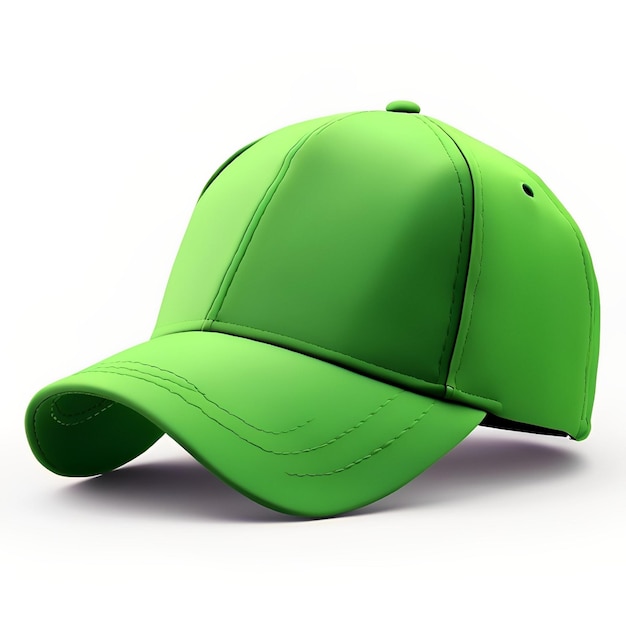 A green cap with a green cap on it