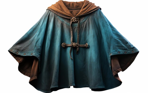 Photo green cape with brown hood