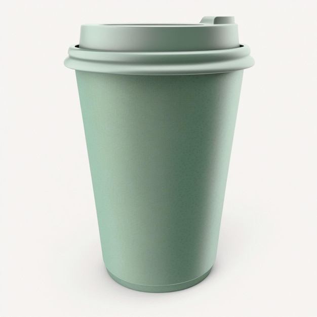 green cardboard coffee mug mockup