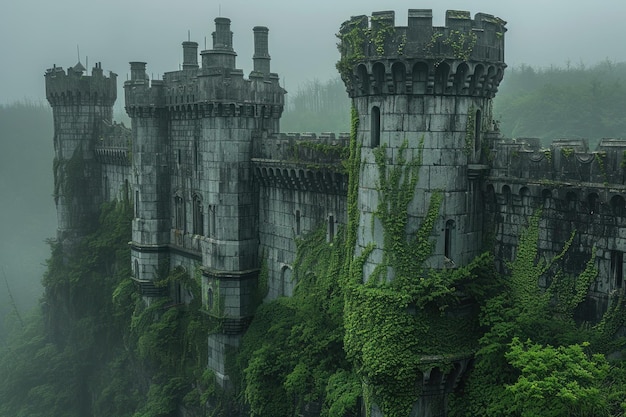 Green Castle on the Peak of the Mountain