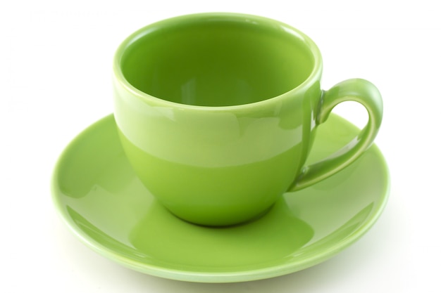 Green ceramic cup