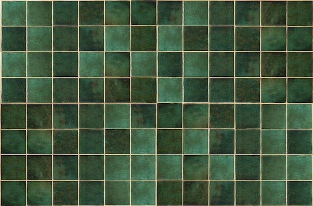 Green ceramic tile background old vintage ceramic tiles in green to decorate the kitchen