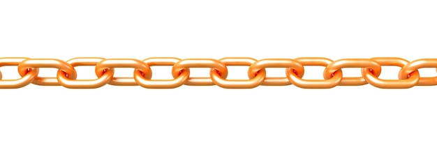 Green chain 3d model isolated on white background