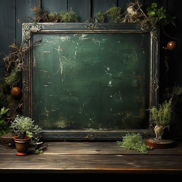 green chalkboard