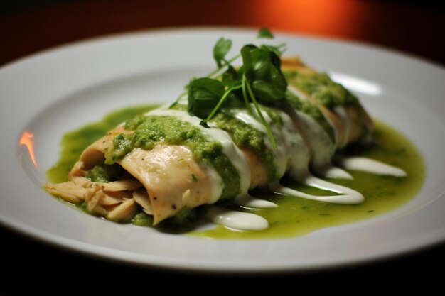 Green Chicken Enchiladas with Salsa Verde