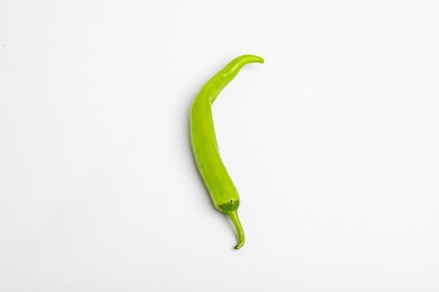 Green chili pepper isolated