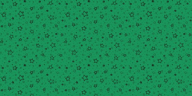 Green Christmas Achtergrond Zwarte grote en kleine sterren