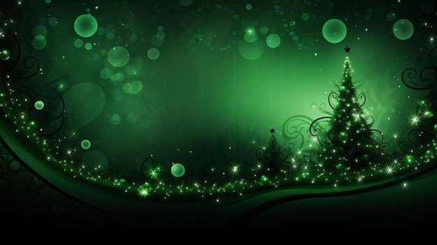 Photo green christmas background