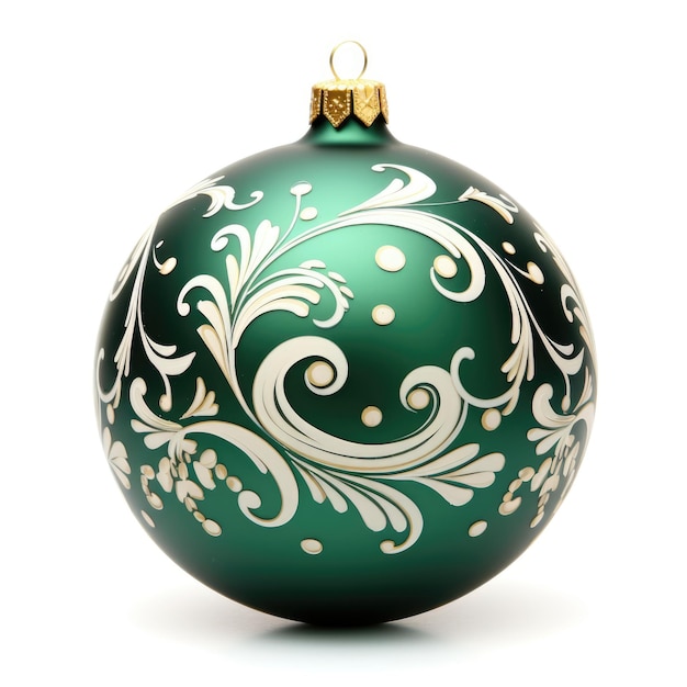 Photo a green christmas ornament with a gold top digital image christmas decoration