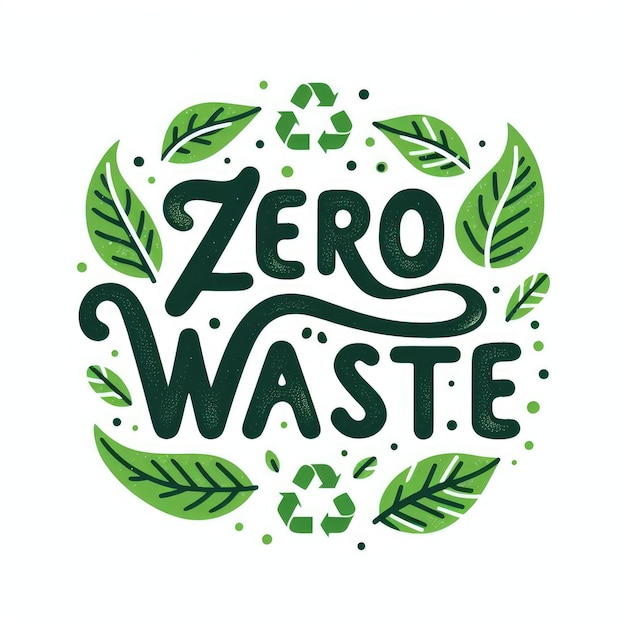 a green circle with a green background that says  zero waste waste