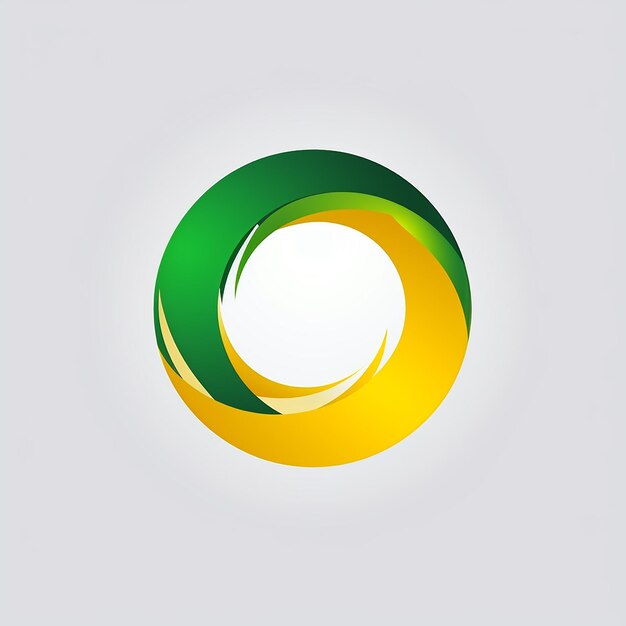 a green circle with a yellow and green circle in the middle.