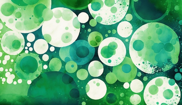 Green circles on a green background