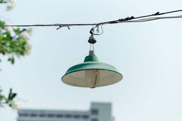 Green circular lamps