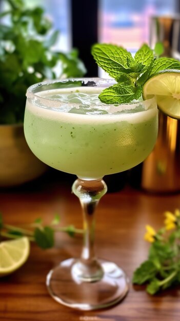 Photo green classic cocktail