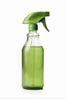 Photo green cleaner spray bottle sanitary housecleaning supply for hygiene and clean chemicals