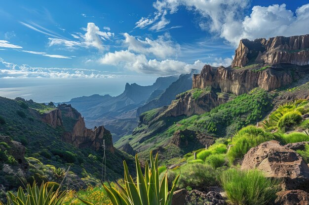 The Green Cliff Is Colored By Silicate Minerals Close To Veneguera Gran Canaria
