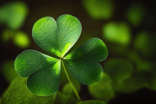 Green clover leaf