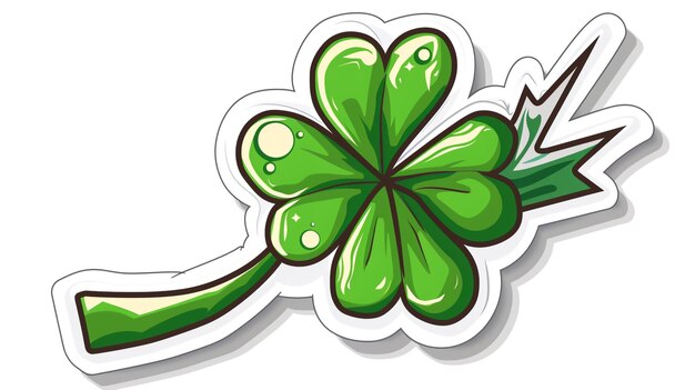 Photo a green clover with a green leaf that says clover