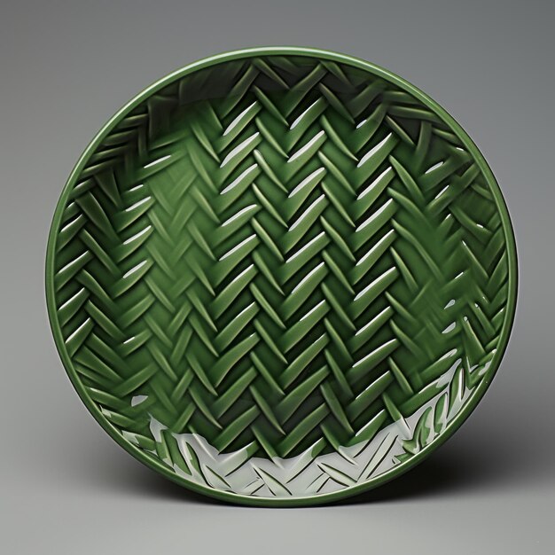 Green Coated 3d Twill Pattern Plate With Metal Weave