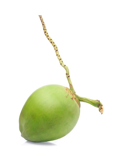 Green coconut Fruit isolated on white background