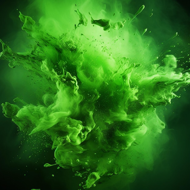 green color splash