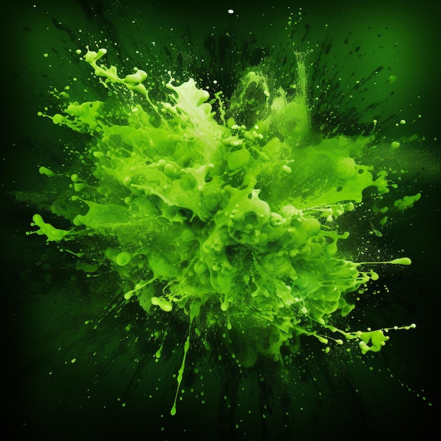 green color splash