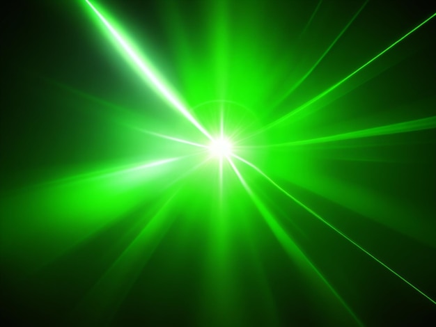 Green colorful lens flare