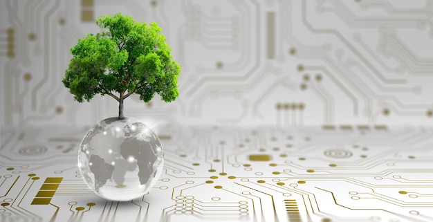 Green Computing Groene technologie Groene IT mvo en IT-ethiek Concept