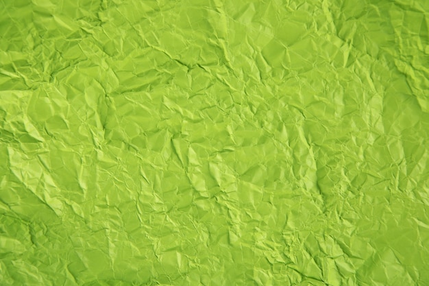 Green crumpled background or texture.