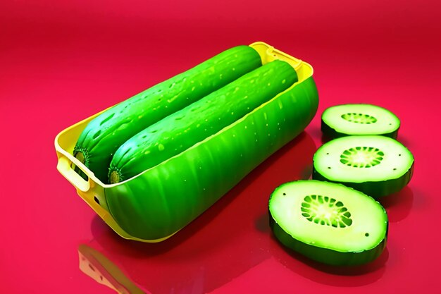 Green cucumber vegetable nutritious delicious fresh food wallpaper background illustration