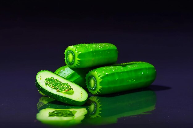 Фото Зеленые огурцы овощи питательные вкусные свежие продукты питания обои фоновая иллюстрация