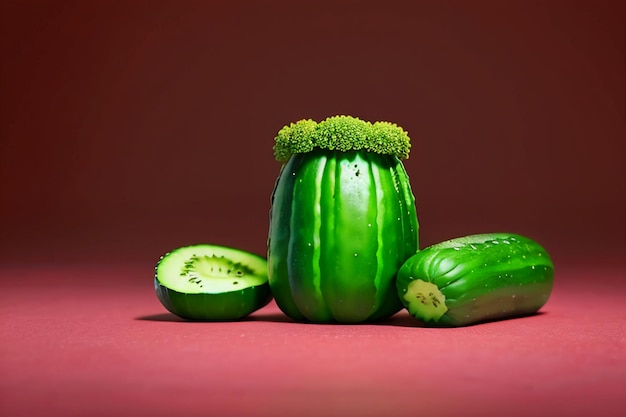 緑のキュウリ 野菜 栄養のある美味しい新鮮な食べ物 壁紙 背景のイラスト