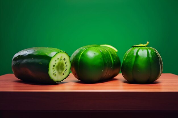 Green cucumber vegetable nutritious delicious fresh food wallpaper background illustration