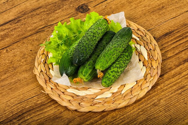 Green cucumbers