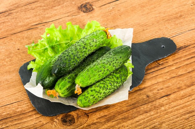 Green cucumbers