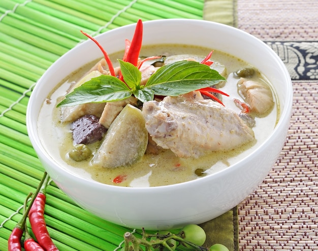 Green curry chicken , Thai cuisine